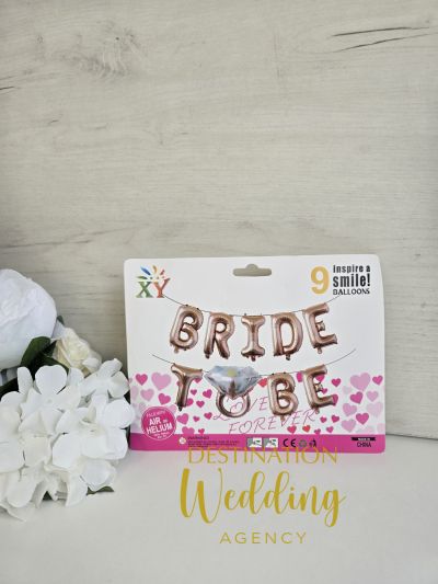 Фолиев надпис rose-gold "Bride to be" с пръстен