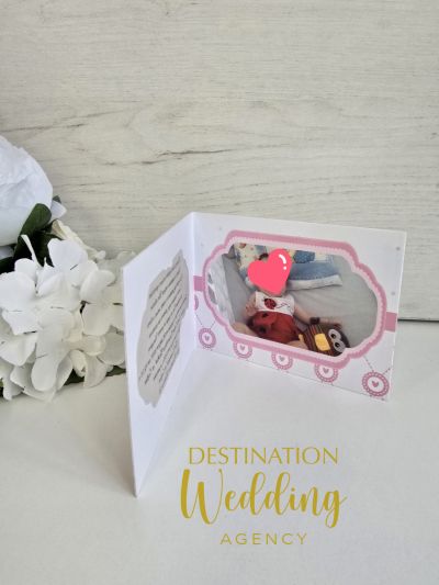 Детска покана с паус и персонална снимка – за кръщене, рожден ден или специален повод 