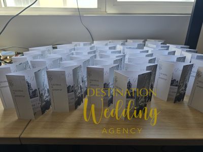 Луксозни сватбени покани от перлен картон